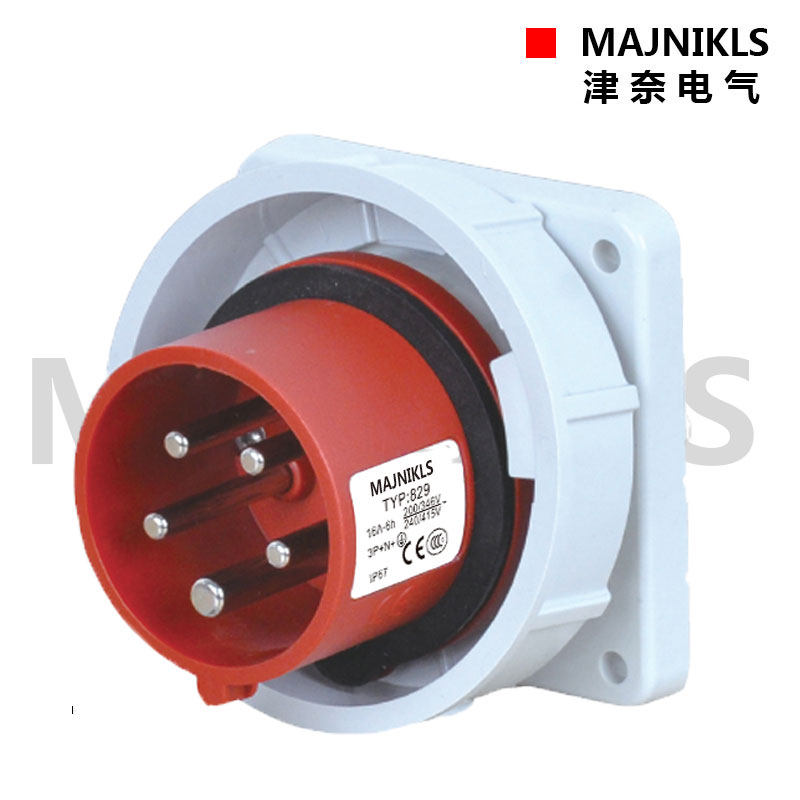 MAJNIKLS Jinnai Electric new TYP-829 outdoor waterproof and dustproof industrial plug IP67 three-phase five-hole