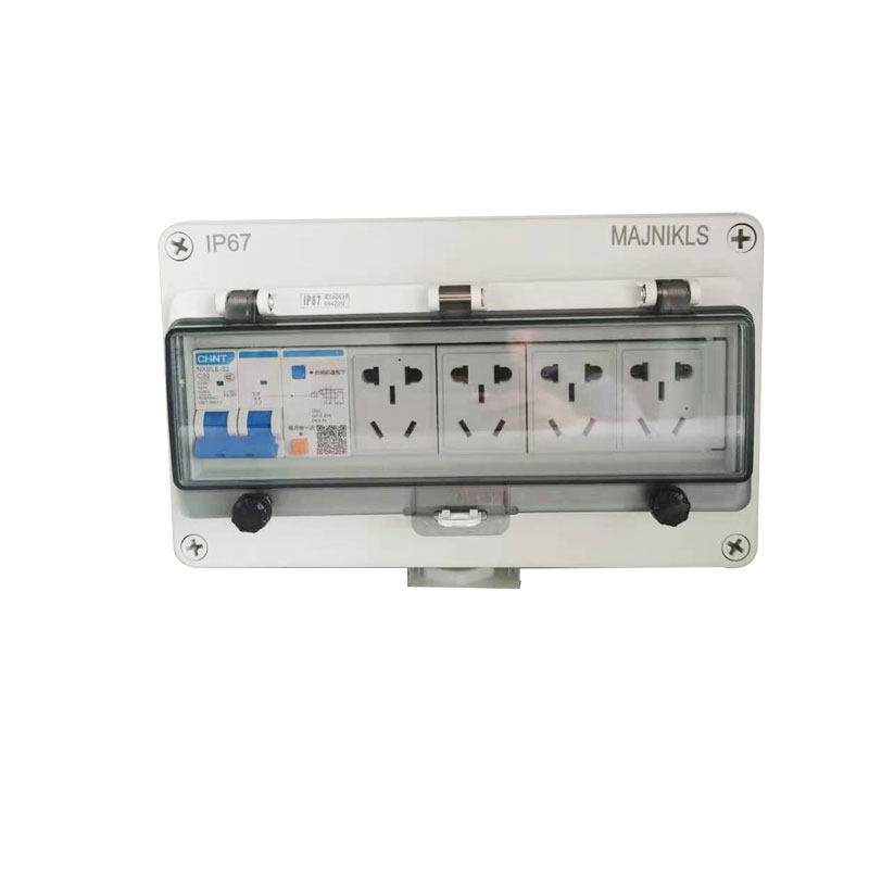 Rain-proof outdoor 17 holes open outdoor waterproof socket 56SO310F with earth leakage power socket electric car charging