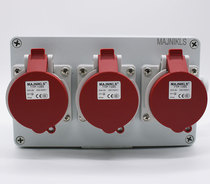 56SO516 combined outdoor power Ming fit 5-hole multifunction group socket IP66 OUTDOOR WATERPROOF TRIPLE SOCKET