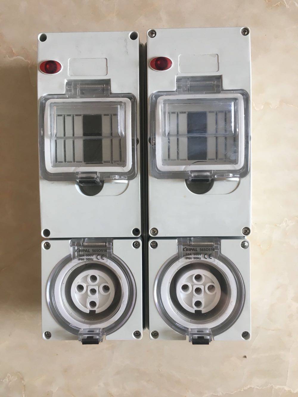 56SO310F outdoor waterproof socket 5 holes 10A outdoor rainstorm leakage protection indicator dustproof combination socket