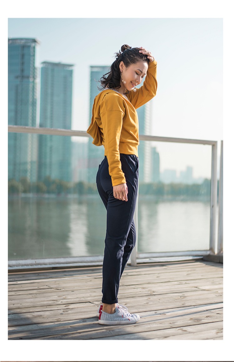 EVENSO áo trùm đầu lỏng kéo áo len thể thao thoáng khí áo khoác mùa xuân chạy yoga - Thể thao lông cừu / jumper áo hoodie adidas