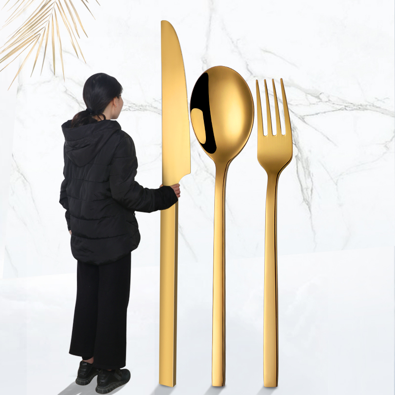 Net Red Knife Fork Spoon Large Number Mold Large Knife Spoon Spoon Fork Swing Piece