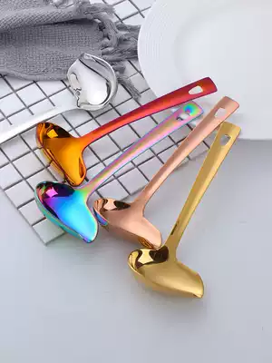 304 stainless steel small juice shell sauce spoon crooked mouth spoon sauce spoon sauce spoon duck-bill spoon creative spoon oil spoon