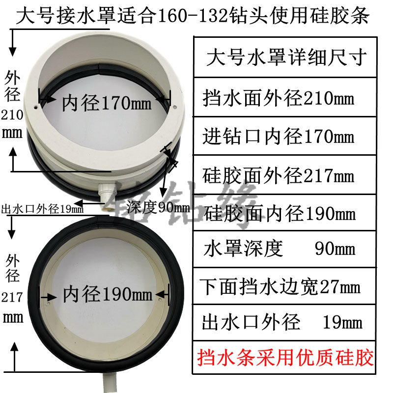 Over-wall hole air conditioning oblique hole drilling machine waterproof cover waterproof anti-fouling bag punching hole opener dust cover range hood Hood