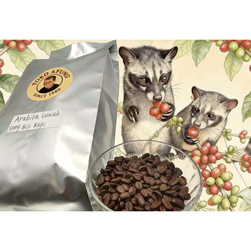 Imported from Indonesia, Arabika Luwak Premium Cat Poop Coffee, Premium Coffee Beans, Coffee Powder