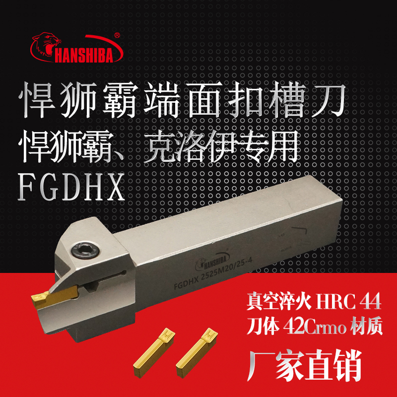 End - facing slot knife FGDHX1616H2025 - 3 end - face slot with Klauy blade