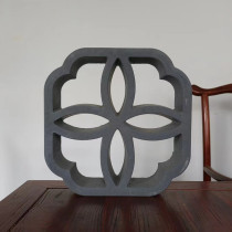 Chinese-style cement antique brick carvings with small window decorations ancient courtyard courtyards perspective walls windows hollow brick carvings retro