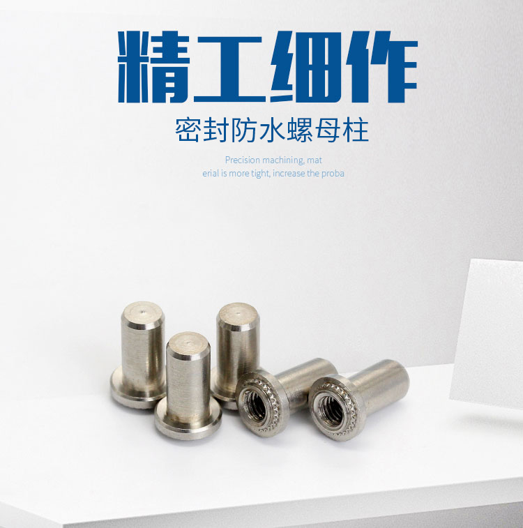 ốc vít 3mm Thép không gỉ niêm phong cột hạt không thấm nước đóng đinh tán đinh tán đinh vít B / BSM3-M6mm ốc vít vặn gỗ