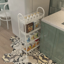 Kitchen Seasoning Shelve Slit Trolley Multilayer Floor Type Nip Slit Narrow Slit Snack Containing Shelf Storage Rack Home