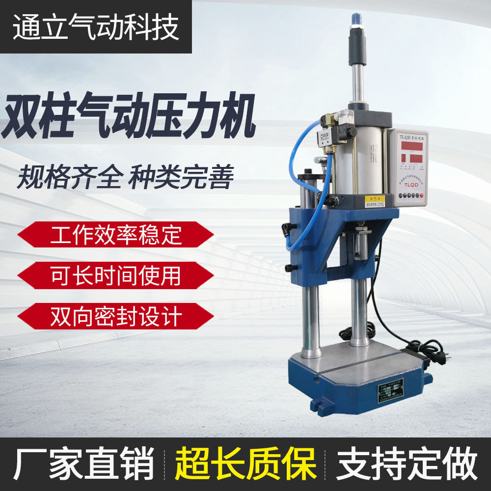 Double column pneumatic punch small desktop pneumatic press punching machine bearing pressing machine riveting forming bending machine