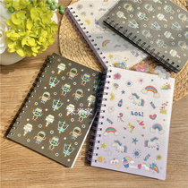 Outer single ~ cartoon unicorn student color page notepad diary hand book coil notebook