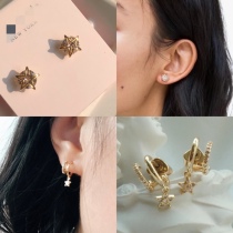 Good thing recommended ~ K **s * simple and generous casual Star elements embellished lady earrings