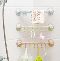 Suction cup 6 hooks Strong wall hanging wall kitchen bathroom shelf Incognito hole-free load-bearing non-stick hook