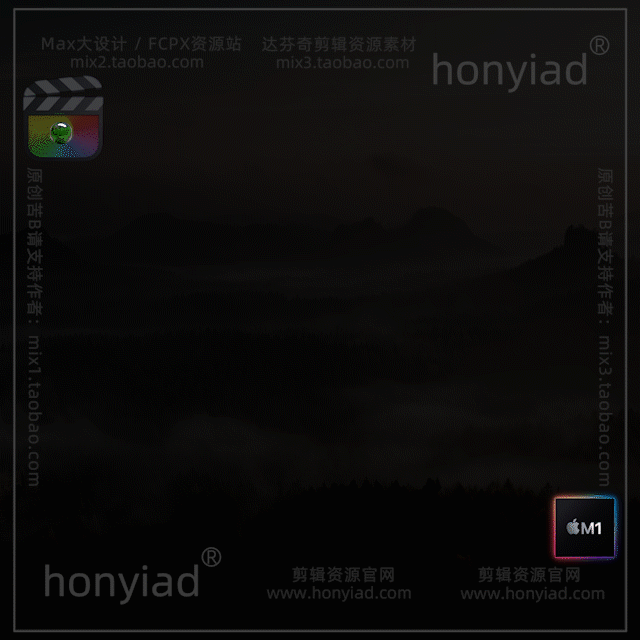 FCPX10.4中式婚礼古风字幕快剪模板高端文字排版纪实标题插件支持M系列与int芯片插图7