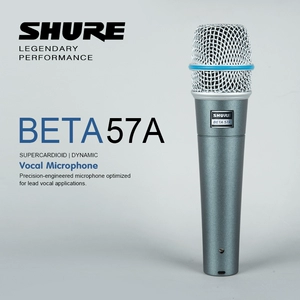 Проводной динамический микрофон Shure BETA57A для прямой трансляции, домашний военный барабан, медный инструмент, микрофон для караоке для выступлений на сцене