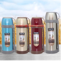 Jinli vacuum double layer 2 liters large diameter outdoor travel leisure pot large capacity thermos cup 24 hours