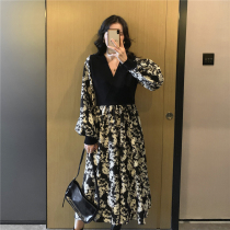 Pregnant womens clothing spring fashion inside knee long skirt loose pregnant belly does not show red tide hot mother dress