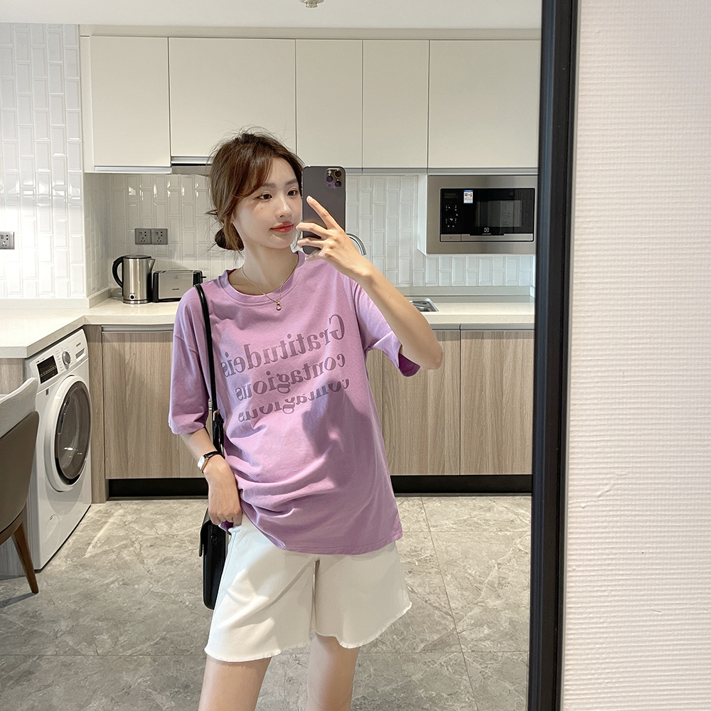 Pregnant women's blouses Summer Fashion little Subtidal Mother Korea Loose Vitality New Short Sleeve Thin T-shirt with undercoat