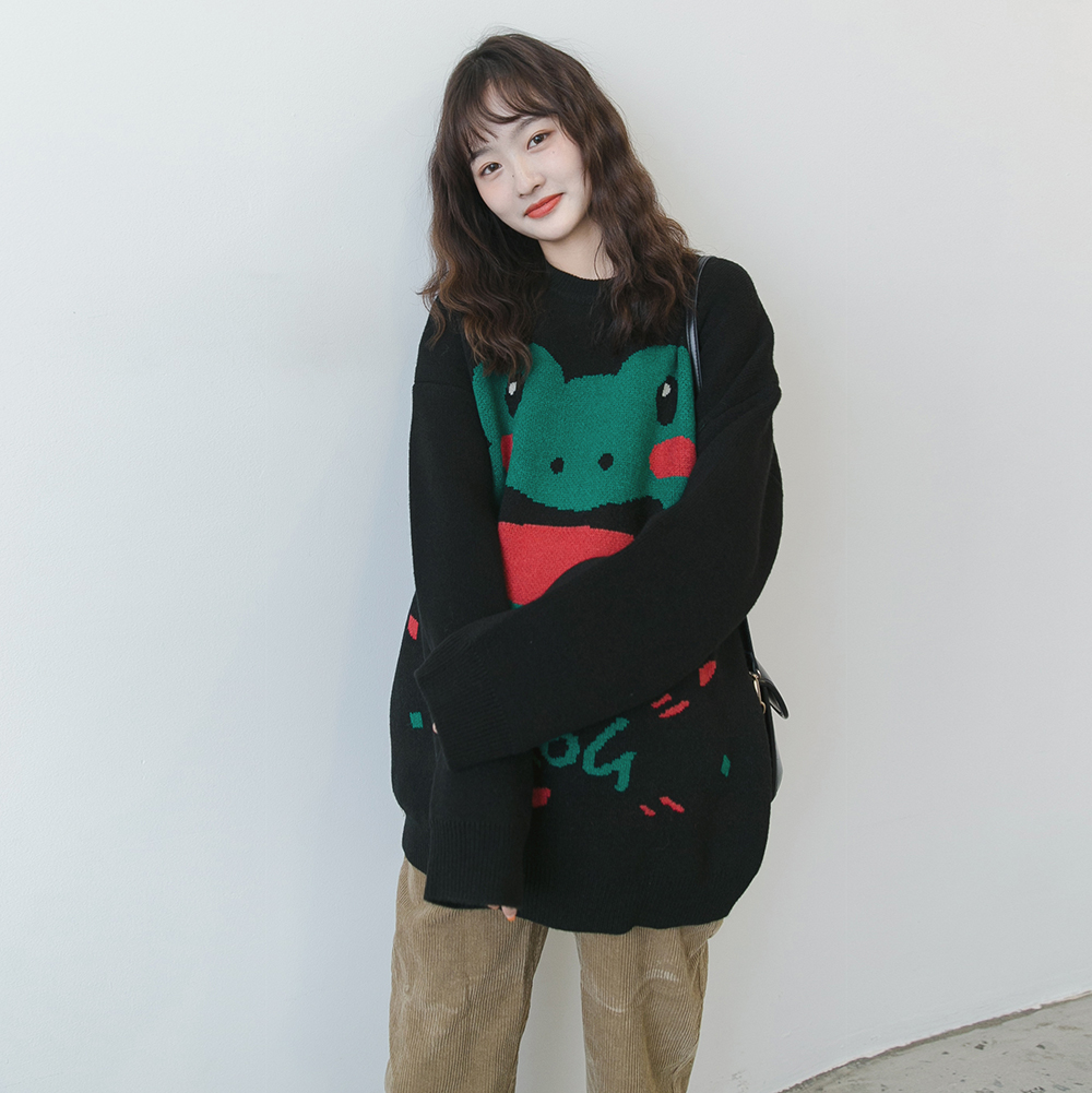 Pregnancy women's clothing autumn and winter style sweater blouses undershirt with Korean version adorable large size Tide Moms Beating Underhand Jersey