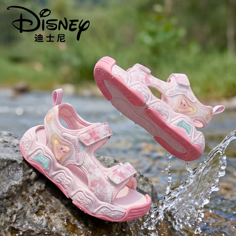 Disney Elsa Princess Girls' Sandals 2026 Summer New Non-Slip Soft Sole Beach Shoes Children's Sports Shoes Disney Elsa Princess Girls' Sandals 2026 Summer New Non-Slip Soft Sole Beach Shoes Children's Sports Shoes