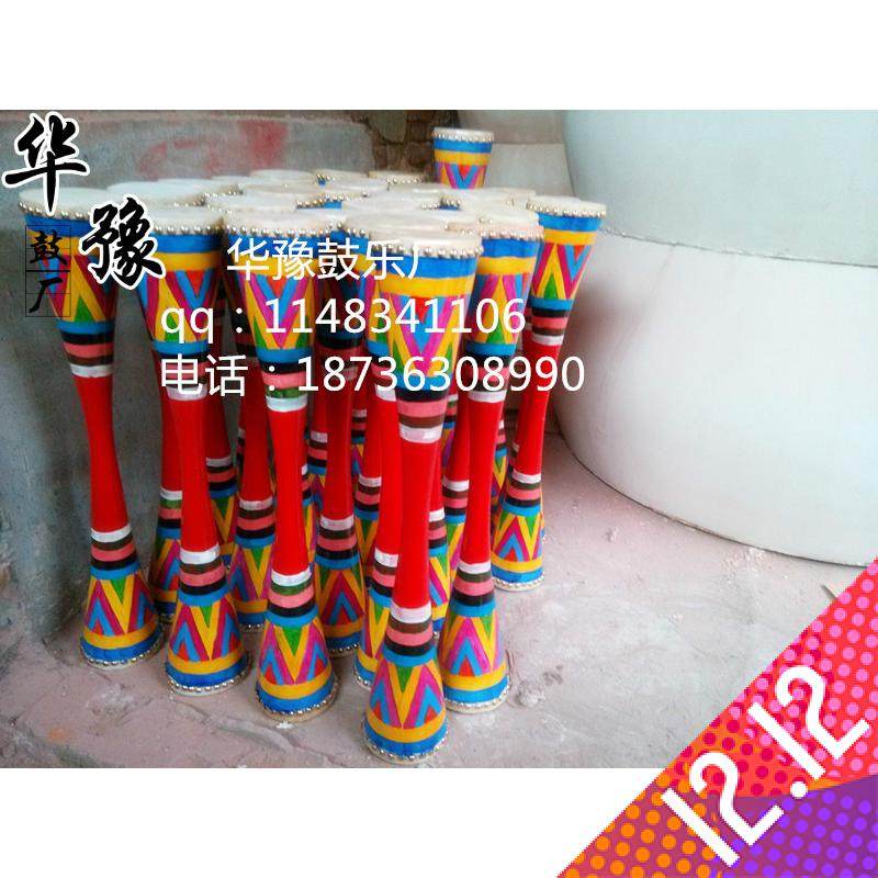 Factory direct sales of the original ecological model even South Yao solid wood cowhide long drum red Yao ethnic Big Yao dance drum can be customized