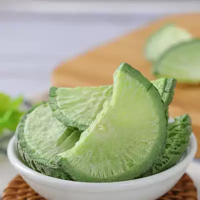 Freeze-dried green radish Ready-to-eat dried vegetables, oil-free, salt-sugar addition, meal replacement snacks, baby edible, sweet and crispy
