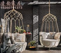 Iron Art Bird Cage Hanging Chair Casual Balcony Rocking Chair Large Hanging Chair Seat Hanging-like plate room decorated with childrens seat
