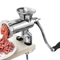 Crystal sail 304 manual meat grinder Household stainless steel hand-shaking meat grinder Sausage enema machine All-in-one machine