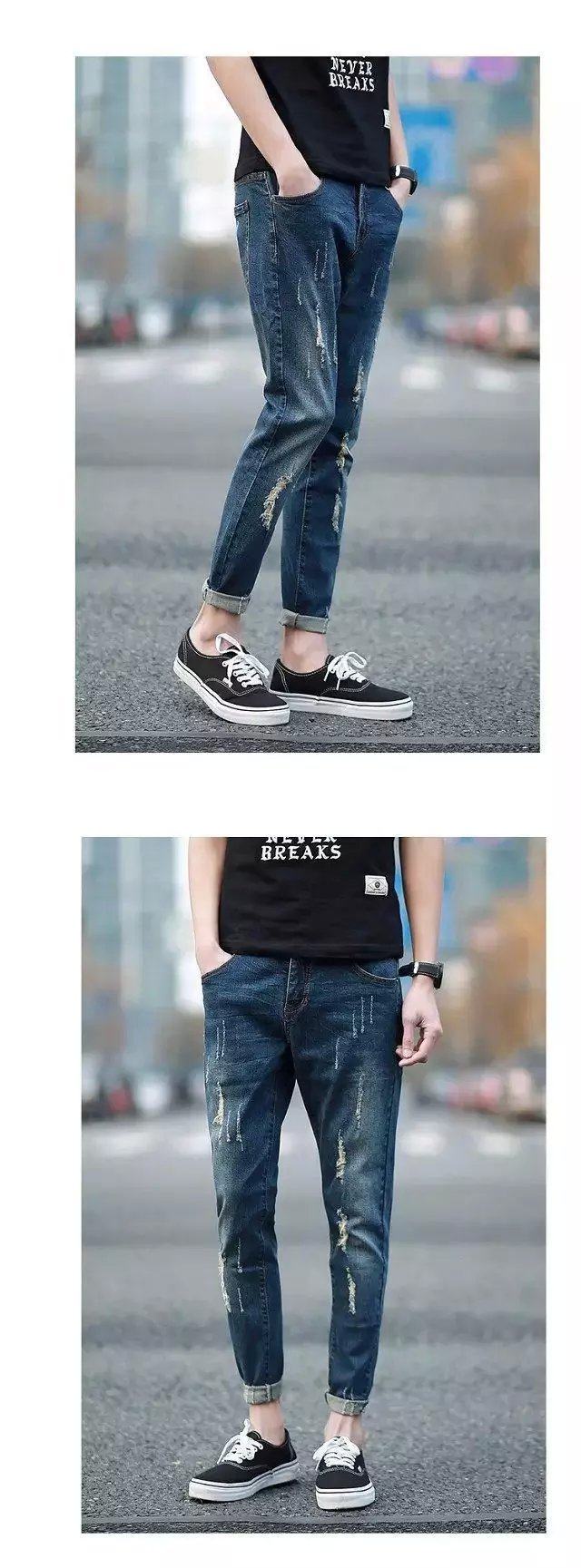 Jeans pour adolescent pieds Slim pour Quatre saisons - Ref 1467073 Image 10