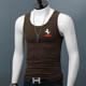 Summer pure cotton vest sports vest men's body-fitting fitness elastic outerwear young elastic breathable undershirt undershirt