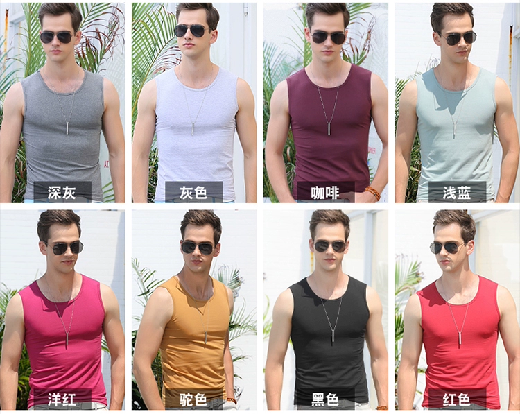 Mùa hè 2018 cỡ lớn thể thao co giãn thể thao vest nam thoáng khí áo vest cotton tinh khiết mồ hôi vest