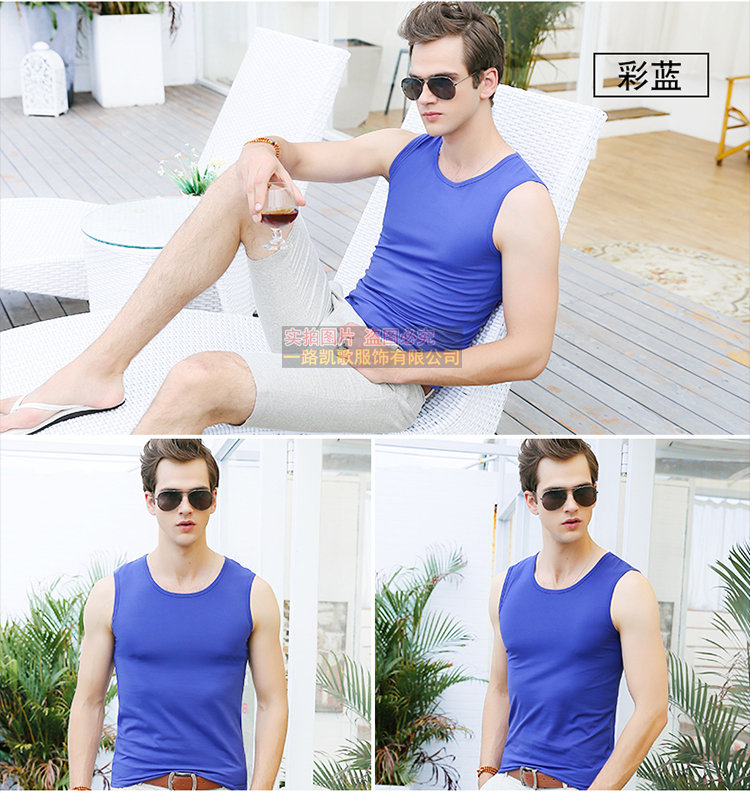 Mùa hè 2018 cỡ lớn thể thao co giãn thể thao vest nam thoáng khí áo vest cotton tinh khiết mồ hôi vest áo vest khoác nam