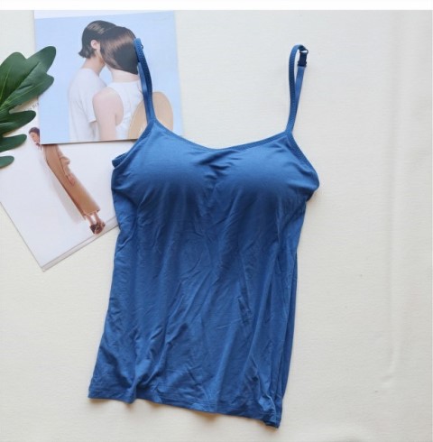 Mùa hè áo một mảnh pad áo yếm không có vành áo ngực bên trong đoạn ngắn bên trong áo sơ mi phía dưới áo ba lỗ nữ dáng rộng