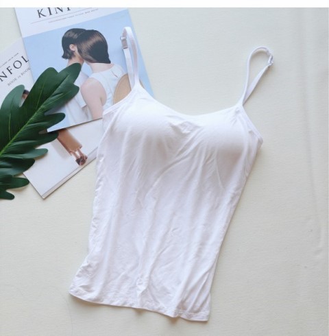 Mùa hè áo một mảnh pad áo yếm không có vành áo ngực bên trong đoạn ngắn bên trong áo sơ mi phía dưới áo ba lỗ nữ dáng rộng