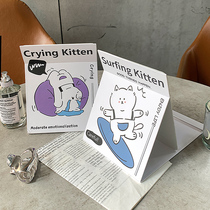 Cute folding small mirror makeup mirror student dormitory dressing mirror tabletop standable rental house home portable