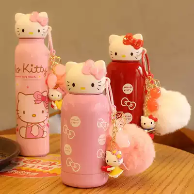 Korean creative cute cartoon personality thermos cup stainless steel portable female students children's water cup kettle trend