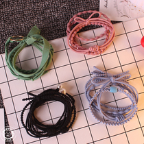 Candy color Hairband four-piece set of hair rope leather band female accessories hair accessories hair hoop rubber band hair tie head