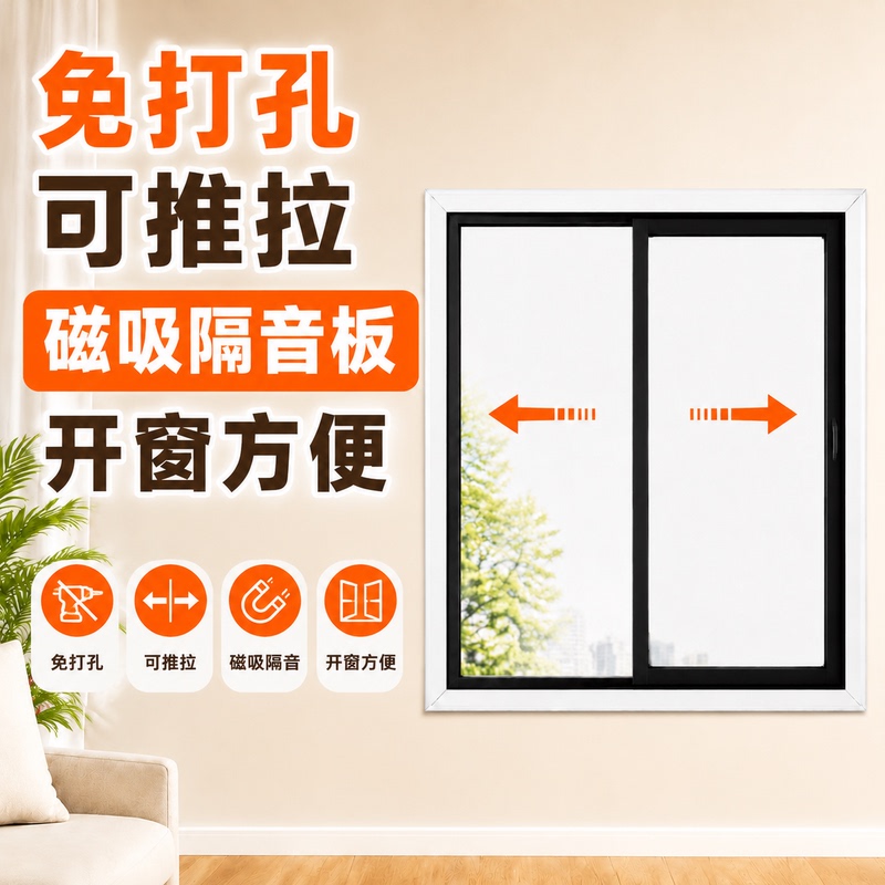 Push-Pull Magnetic Soundproof Panels, Soundproof Panels That Require No Drilling for Installation, Window Soundproofing Magic Tool, Highway Noise Reduction Push-Pull Magnetic Soundproof Panels, Soundproof Panels That Require No Drilling for Installation, Window Soundproofing Magic Tool, Highway Noise Reduction