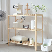 ins solid wood row frame floor kitchen microwave stove frame simple bedside table bedroom storage frame wooden