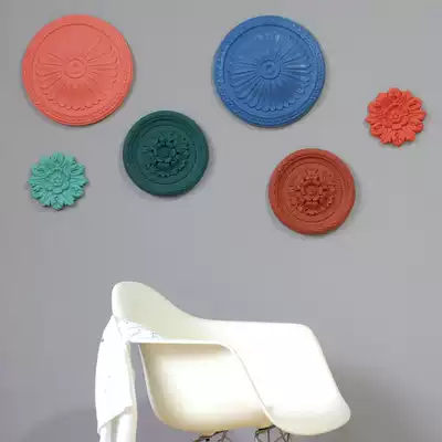 American European Disc Three-dimensional relief wall decoration wall wall hanging living room background wall porch shop combination decorations