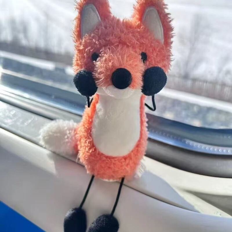 Original Cute Plush Little Fox 18cm Ant-Sized Doll Backpack Pendant Companion Doll