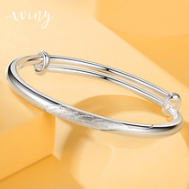 Winy silver bracelet women sterling silver 9999 foot silver bracelet snowflake mature silver bracelet solid gift young silver jewelry