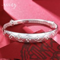 Winy9999 sterling silver bracelet female solid send mother silver bracelet step up foot silver bracelet solid silver bracelet