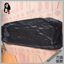 Black body bag involved in the case funeral supplies wordless body bag double zipper four-handle body bag