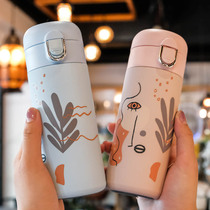 Childrens straight Drinking Insured Cup Women high face value Elementary students 304 stainless steel water glasses Guys Jane Yoonnet Red insulated pot