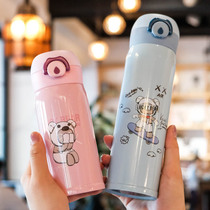 Play Cover Insulation Cup Women High Face Value Portable Children Insulation Water Cups Creative Trend Students Straight Drinks Cups Stainless Steel