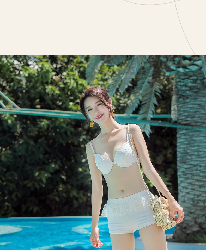 Tấm thép tập hợp ngực nhỏ gợi cảm chia đôi áo tắm gió nữ mới võ sĩ bikini bikini ba mảnh nóng bỏng mùa xuân - Bikinis bộ quần áo bơi dài tay nữ
