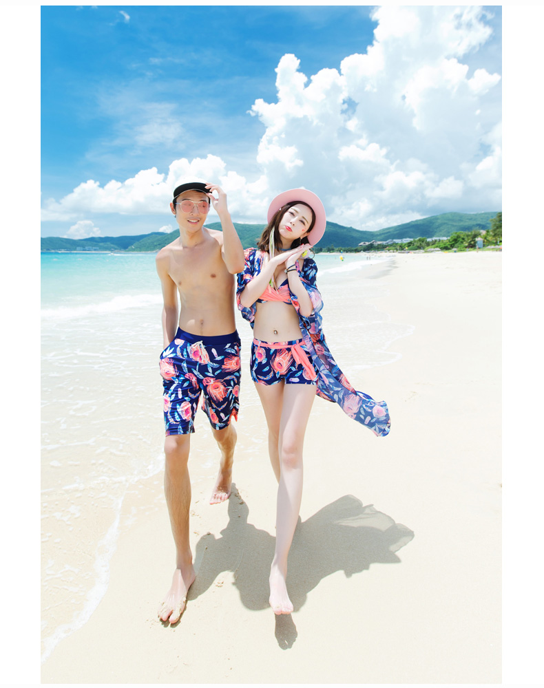 2018 cặp đôi mới bơi gợi cảm chia đôi tấm thép thu nhỏ ngực áo tắm bikini nữ quần đi biển 	đồ đôi đi biển big size