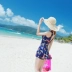 Cặp đôi đồ bơi một mảnh váy phẳng góc bảo thủ giảm béo bụng đồ bơi nữ nam đẹp trai mùa xuân nóng bỏng quần đi biển - Vài đồ bơi