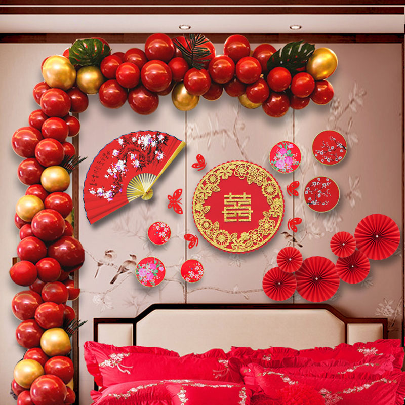 Wedding House Placement Balloon Decoration For Men's Romantic Wedding Wedding New House Scene Placement Wedding supplies Women's wedding suit